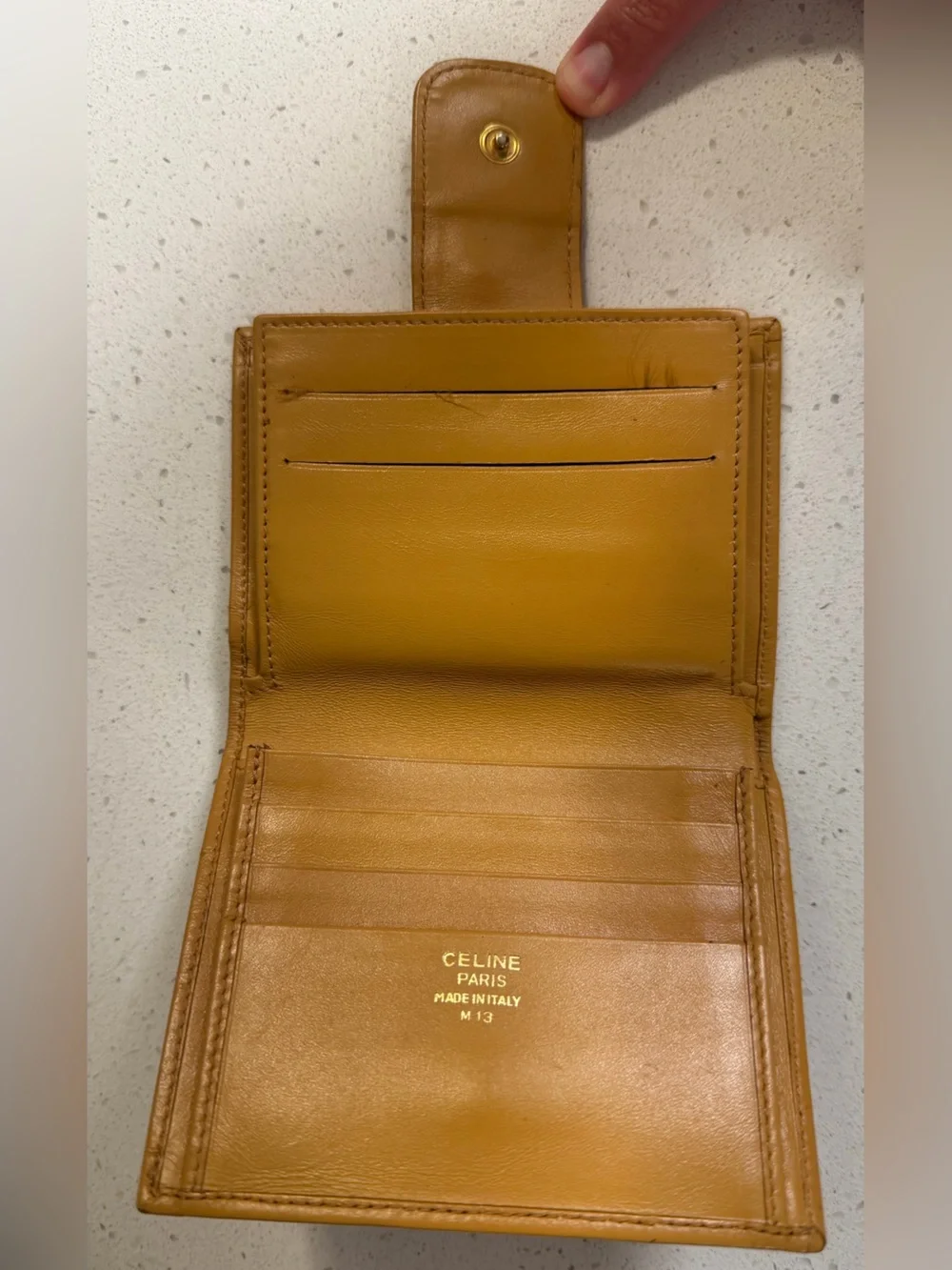 Vintage CÉLINE Macadam Triomphe Kiss-Lock Wallet